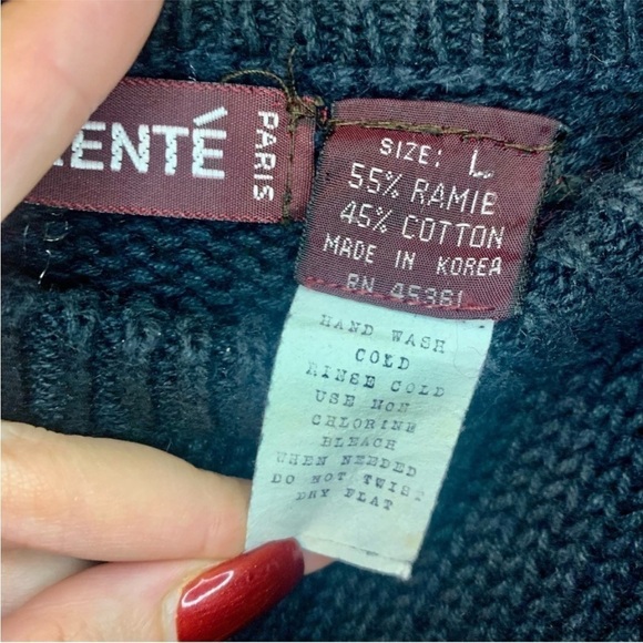 Laurente Rome Paris Sweater Large Black White Design Short-Sleeve Sweater Vest - Picture 5 of 15